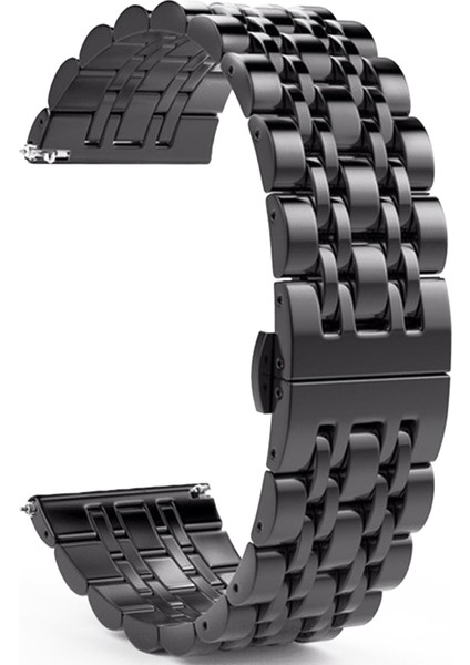 20Mm Kadın Versiyonu Yedi Boncuklu Çelik Kayış Siyah (Yurt Dışından)