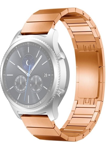 Huawei Watch 3, 3Pro, Gt2 Için 22Mm Tek Boncuklu Çelik Kordonlu Saat Altın Gül (Yurt Dışından)