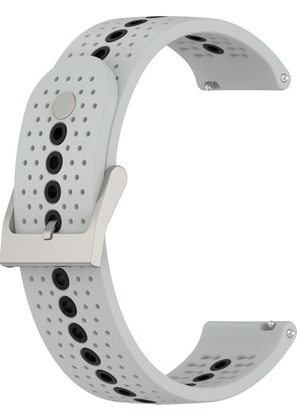 Samsung Galaxy Gear Sport Için Silikon Nefes Alabilir Saat Kayışı Gri + Siyah (Yurt Dışından)