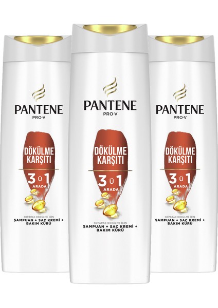 Pro-V Saç Dökülmelerine Karşı Etkili 3'ü 1 Arada Şampuan, 400ML X3 fiyatları
