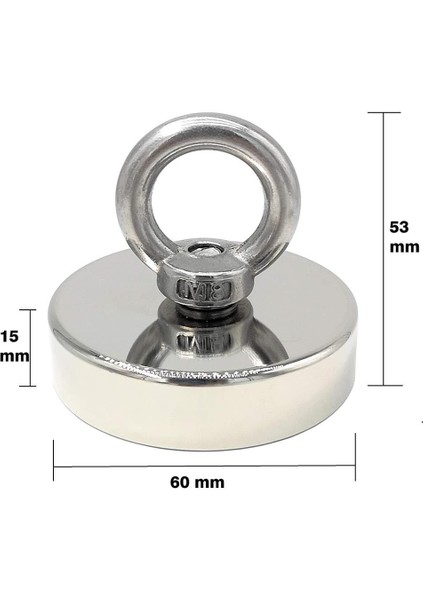 60MM Fishing Magnet - Neodyum Pot Mıknatıs