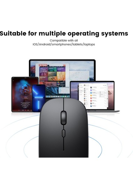 Duhalıne Bluetooth Şarjlı 2.4ghz Kablosuz Mouse Sessiz Tıklama