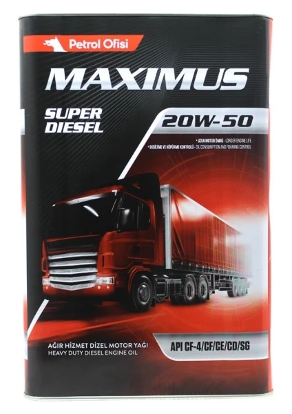 Petrol Ofisi Maximus 20W-50 Super Diesel 18 Litre (Üretim Yılı: 2023)