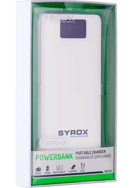 PB107 20000 Mah LED Ekranlı Powerbank