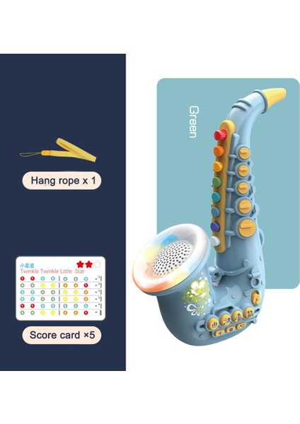 Trompet / Saksafon / Klarinet Hediye Enstrüman Oyuncakları Bebek Erken Öğrenme Saksafon Yeşil (Yurt Dışından)