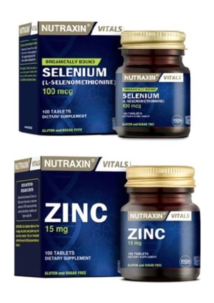 Çinko Takviyesi 15 Mg 100 Tablet + Selenyum Takviyesi 100 Mcg 100 Tablet