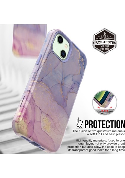 Apple İphone 13 6.1 Inç Uyumlu Desen Baskı Yumuşak Tpu + Pc Telefon Kılıfı - Çok Renkli (Yurt Dışından) fırsatları