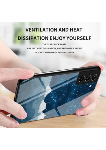 Galaxy S22 Için Yıldızlı Gökyüzü Desenli Temperli Cam + Tpu + Pc Hibrit Telefon Kılıfı - Çok Renkli (Yurt Dışından) modelleri