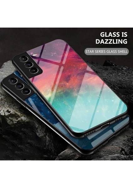Galaxy S22 Için Yıldızlı Gökyüzü Desenli Temperli Cam + Tpu + Pc Hibrit Telefon Kılıfı - Çok Renkli (Yurt Dışından) indirimleri