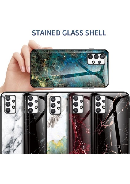 Galaxy A53 5g Için Mermer Desenli Temperli Cam + Pc + Tpu Hibrit Telefon Kılıfı - Beyaz (Yurt Dışından) fırsatları