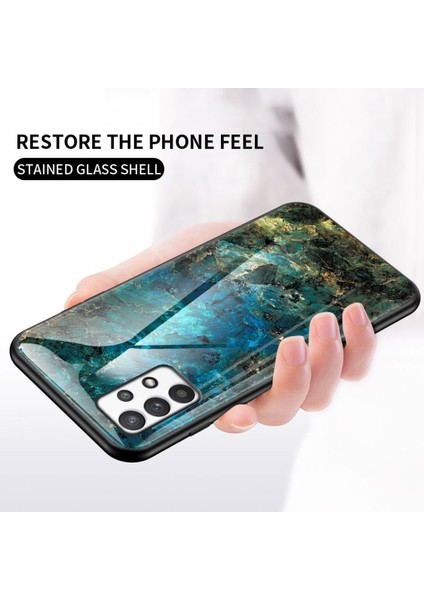 Galaxy A53 5g Için Mermer Desenli Temperli Cam + Pc + Tpu Hibrit Telefon Kılıfı - Beyaz (Yurt Dışından) indirimleri