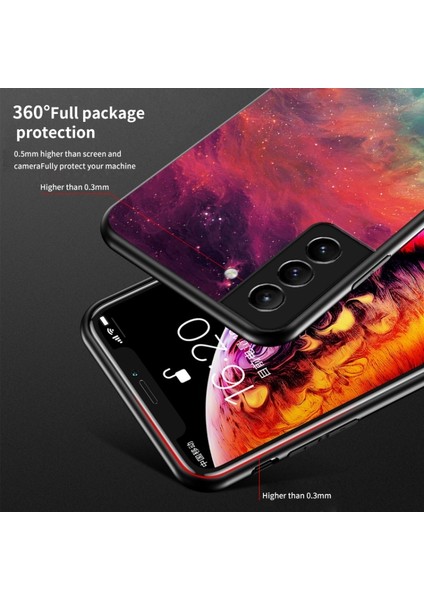 Galaxy S22 Için Yıldızlı Gökyüzü Desenli Temperli Cam + Tpu + Pc Hibrit Telefon Kılıfı - Siyah Beyaz (Yurt Dışından) fırsatları