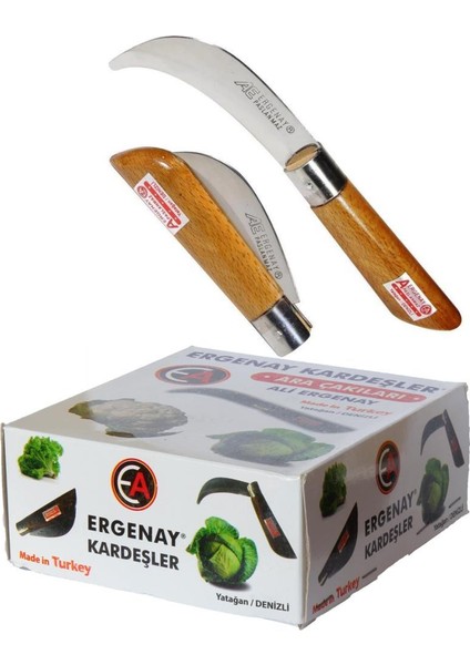 Ergenay ( 10 Adet ) Eğri Uçlu Bağ Aşı Bıçağı Aşılama Ekipmanı 22CM