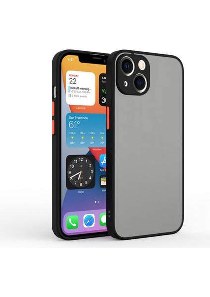 Apple iPhone 13 Mini London Serisi Darbeye Dayanıklı Kılıf - Buzlu Siyah