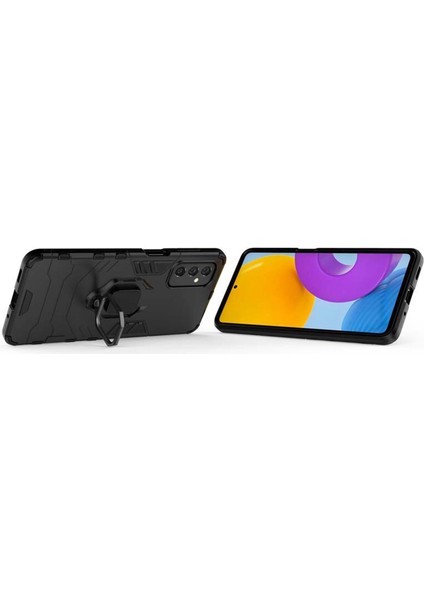 Samsung Galaxy M52 5g Batman Serisi Yüzük Standlı Armor Kılıf - Siyah indirimleri