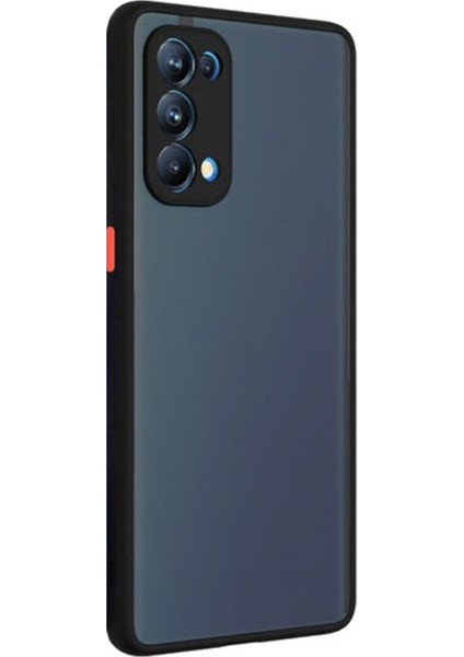Oppo Reno 5 5g London Serisi Darbeye Dayanıklı Kılıf - Buzlu Siyah