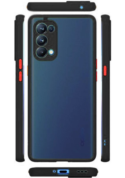Oppo Reno 5 5g London Serisi Darbeye Dayanıklı Kılıf - Buzlu Siyah fiyatları