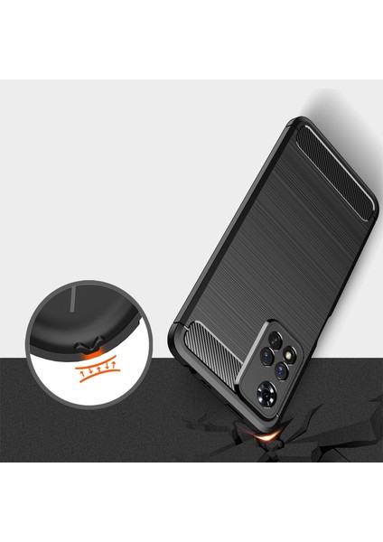 Xiaomi Redmi Note 11 Pro Çin Versiyon Brushed Carbon Fiber Silikon Kılıf - Siyah indirimleri
