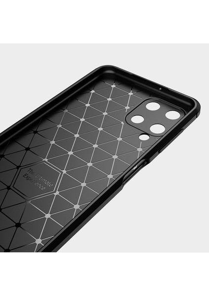 Samsung Galaxy A22 4g Brushed Carbon Fiber Silikon Kılıf - Siyah fırsatları