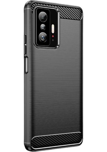 Xiaomi 11T Brushed Carbon Fiber Silikon Kılıf - Siyah