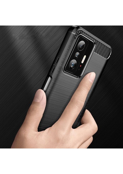 Xiaomi 11T Brushed Carbon Fiber Silikon Kılıf - Siyah indirimleri
