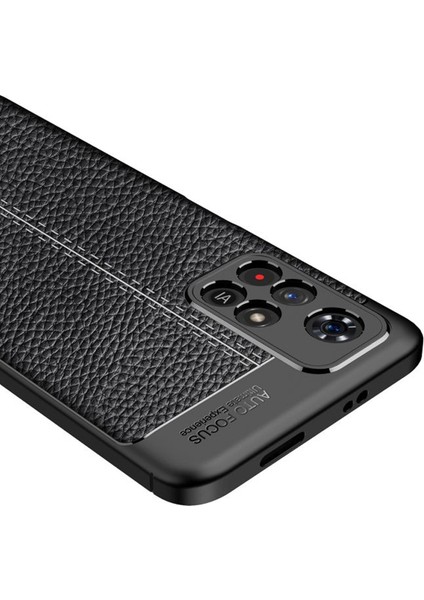 Xiaomi Redmi Note 11 Çin Versiyon Leather Silikon Kılıf - Siyah fiyatları