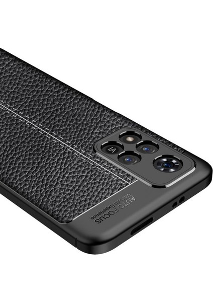 Xiaomi Redmi Note 11 Pro Çin Versiyon Leather Silikon Kılıf - Siyah fiyatları