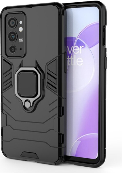 Oneplus 9rt 5g Batman Serisi Yüzük Standlı Armor Kılıf - Siyah