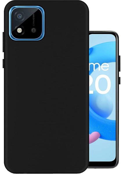 Realme C11 2021 Matte Serisi Silikon Tpu Kılıf - Siyah