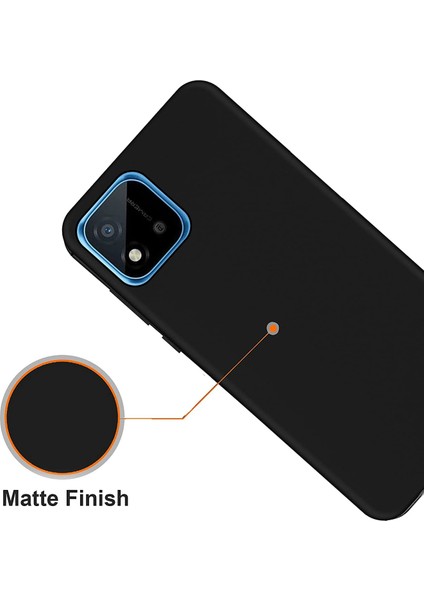 Realme C11 2021 Matte Serisi Silikon Tpu Kılıf - Siyah