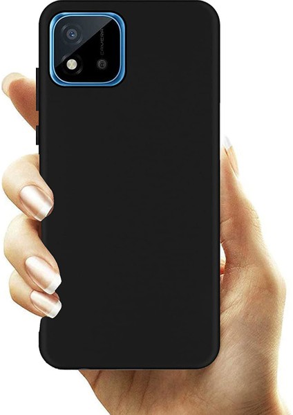 Realme C11 2021 Matte Serisi Silikon Tpu Kılıf - Siyah