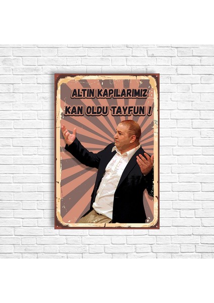 Kolpaçino Şafak Sezer Retro Ahşap Poster