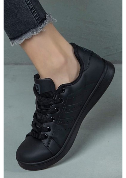 15306 / 15307 Kadın - Erkek Full Siyah Sneaker Anatomik Günlük Spor Ayakkabı 36/45 -1