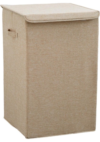 Çamaşırhane Sepeti Giysi Sepet Kapak ile Havlu Organizatör Kutusu Ev Bej L fiyatları