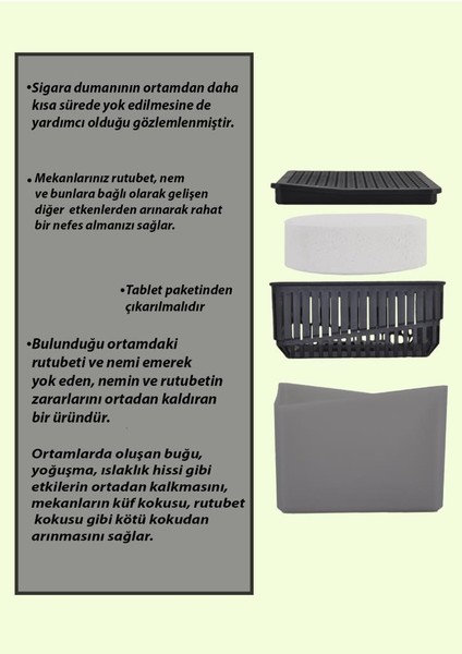 500 Gr. Kare Nem Alıcı Aparat Naturel modelleri