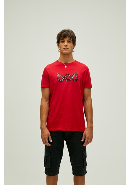 22.01.07.014 Bad Bear Bad Erkek T-Shirt Crımsonred
