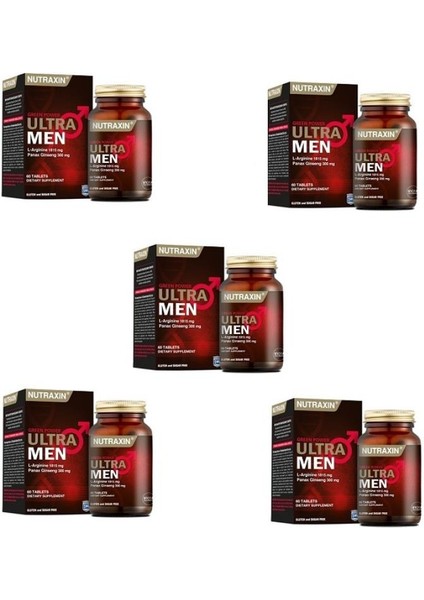 Şeker Içermeyen Ultra Men 60 Tablet x 5