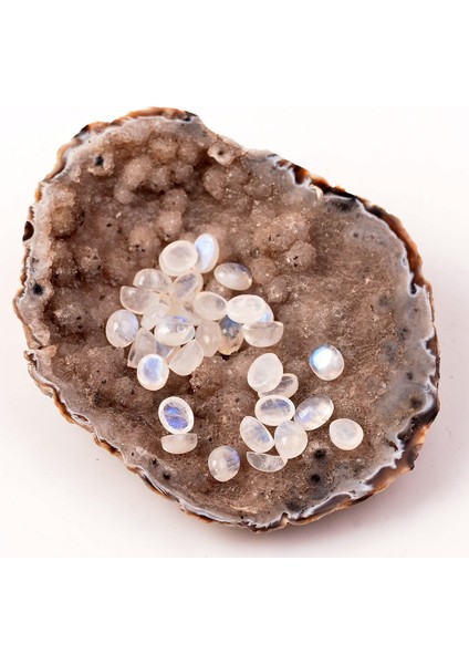 Ay Taşı Kabaşon – 6x8 mm Yüzük ve Kolye Taşı