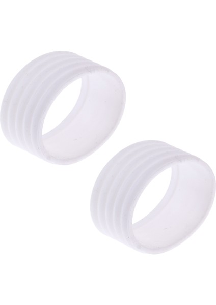 2 Parça Badminton Tenis Raket Kolu Düzeltme Halka Koruyucu Bandı Overgrip Beyaz (Yurt Dışından)