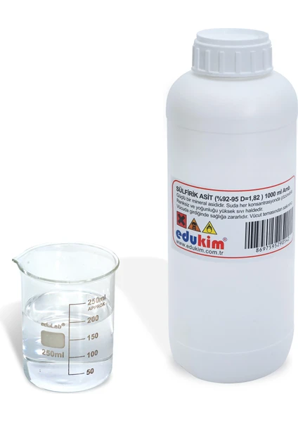 Sülfürik Asit %92-95 D=1.82 1000 ml Ambalaj