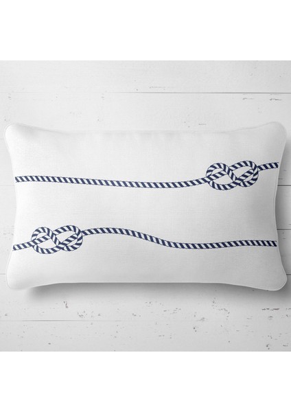 Kırlent Çift Tarafı Baskılı Dekoratif Marin Yastık Kılıfı