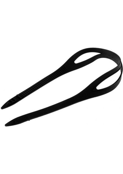 5x Silikon Yüzme Gözlük Kayışı Kafa Band 19 cm Yüzmek Gözlük Kayışı Siyah (Yurt Dışından)