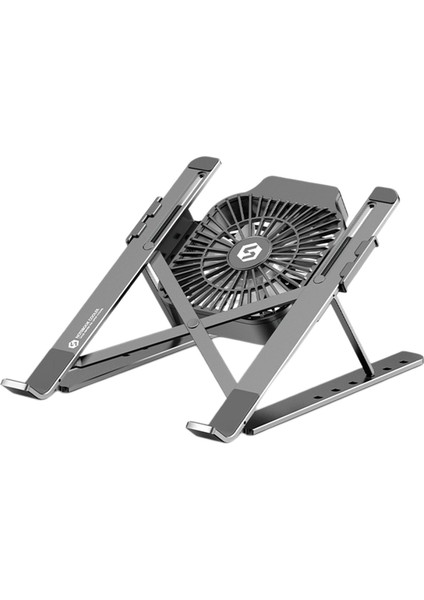 Hafif Laptop Tablet Standı Dizüstü Gri Gri Fan Için Soğutma Fanı ile (Yurt Dışından)