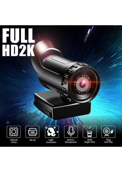 USB Webcam Otomatik Odak Çevrimiçi Öğretim Konferans Dizüstü Bilgisayar 2592X1944 2k (Yurt Dışından) indirimleri