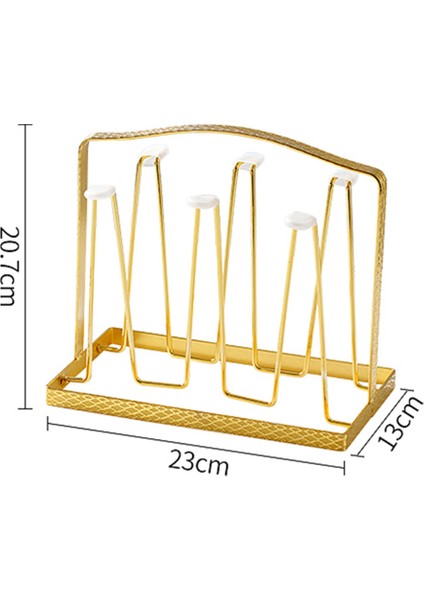 Sunnimix Metal Dikdörtgen Sunum Tepsisi 23x13x20.7cm -Altın (Yurt Dışından)