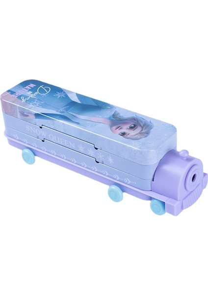 Çocuk Öğrenme Kırtasiye Kutusu Karikatür Çift Katlı Tren Çok Fonksiyonlu Yaratıcı Ilköğretim Okulu Öğrencileri Demir Kalem Kutusu