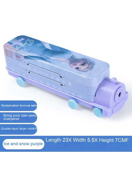 Çocuk Öğrenme Kırtasiye Kutusu Karikatür Çift Katlı Tren Çok Fonksiyonlu Yaratıcı Ilköğretim Okulu Öğrencileri Demir Kalem Kutusu fiyatları