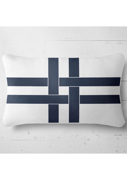 Kırlent Çift Tarafı Baskılı Dekoratif Marin Yastık Kılıfı