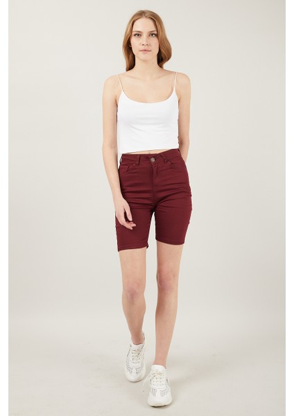 Kadın Cepli Slim Fit Şort fiyatları