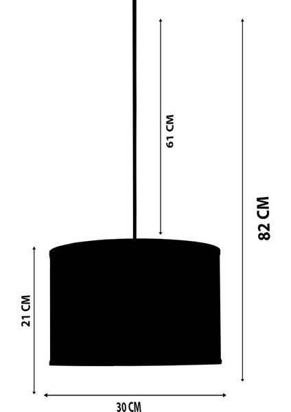 Viscose 30X30X21 Siyah Elektrik Kablolu Kumaş Avize fırsatları